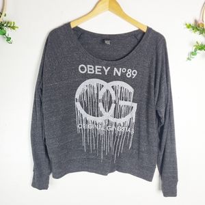 5/$20 OBEY original ganstas pullover long sleeve M